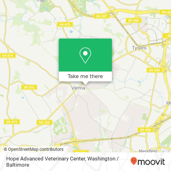 Hope Advanced Veterinary Center map