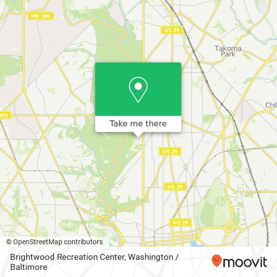 Brightwood Recreation Center map