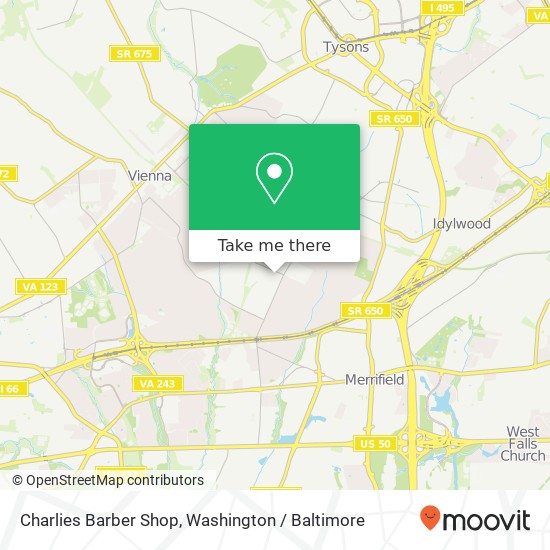 Mapa de Charlies Barber Shop