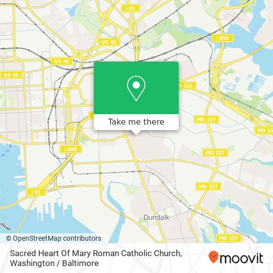 Sacred Heart Of Mary Roman Catholic Church map