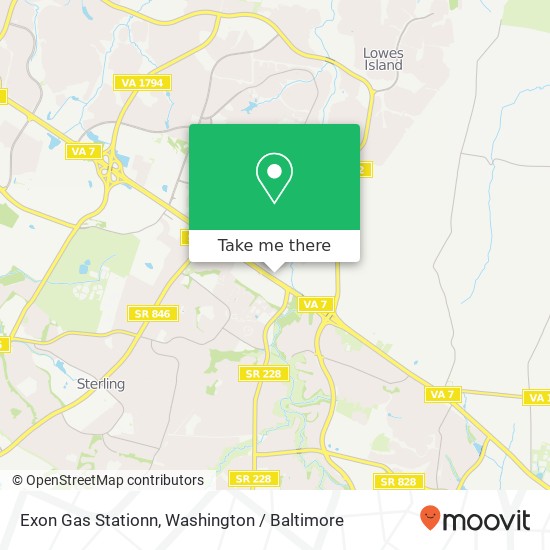 Mapa de Exon Gas Stationn