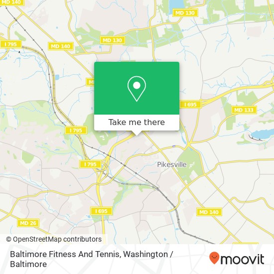 Mapa de Baltimore Fitness And Tennis