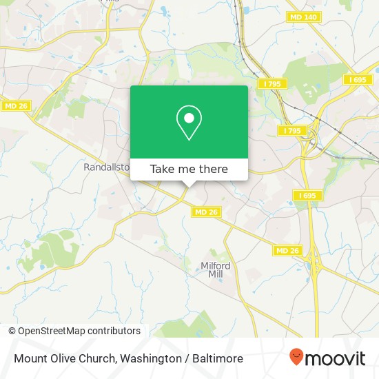 Mount Olive Church map