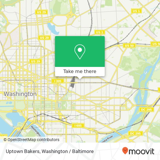 Uptown Bakers map