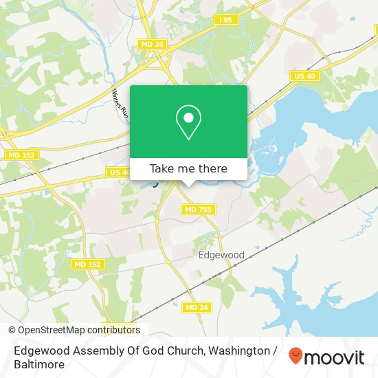 Mapa de Edgewood Assembly Of God Church