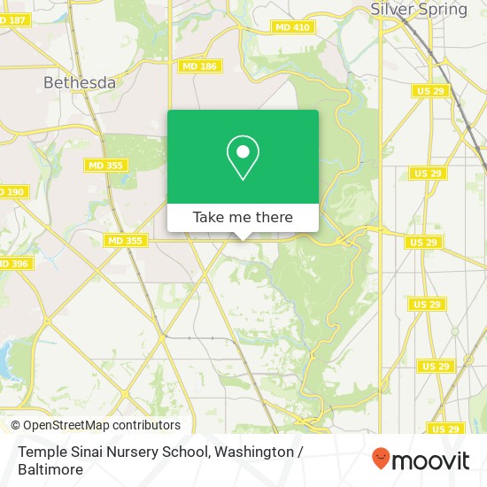 Temple Sinai Nursery School map