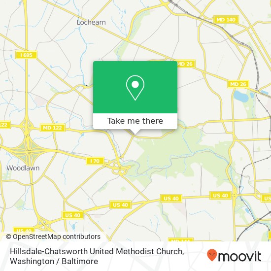 Mapa de Hillsdale-Chatsworth United Methodist Church