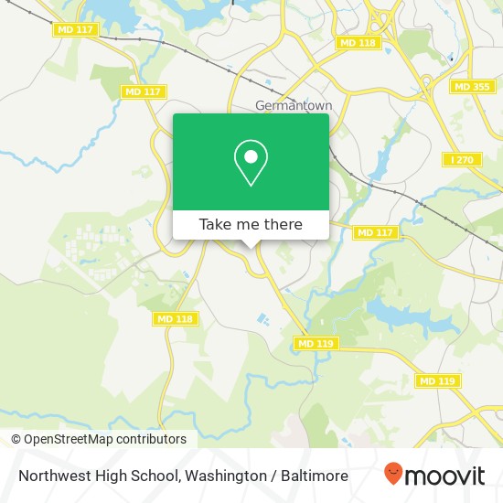 Mapa de Northwest High School