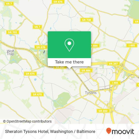Sheraton Tysons Hotel map