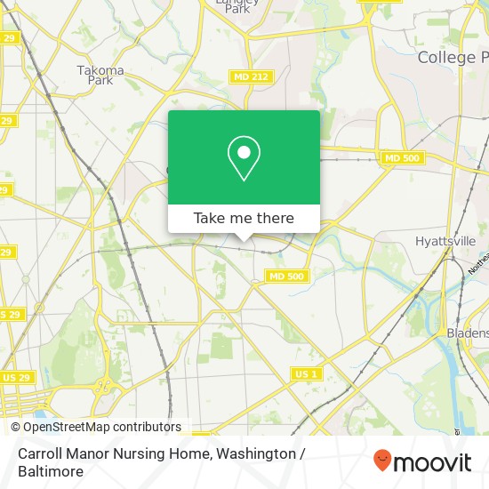 Carroll Manor Nursing Home map