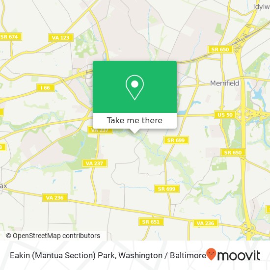 Mapa de Eakin (Mantua Section) Park