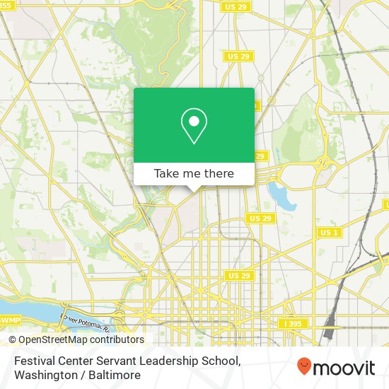 Mapa de Festival Center Servant Leadership School