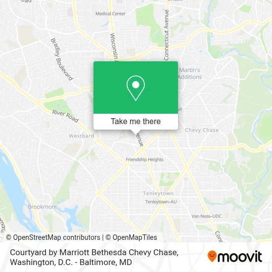 Courtyard by Marriott Bethesda Chevy Chase map