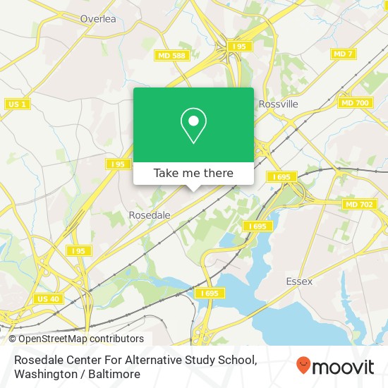 Rosedale Center For Alternative Study School map