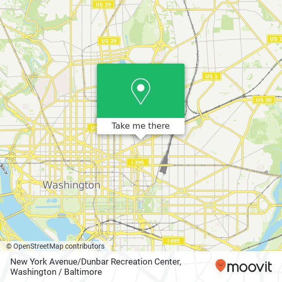 Mapa de New York Avenue / Dunbar Recreation Center