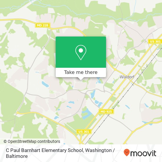 C Paul Barnhart Elementary School map