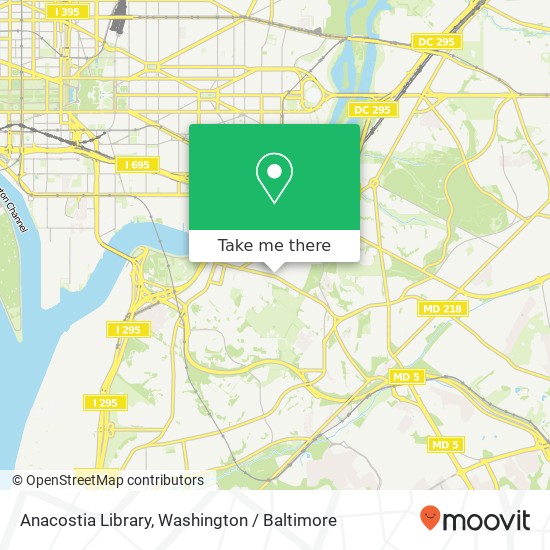 Anacostia Library map