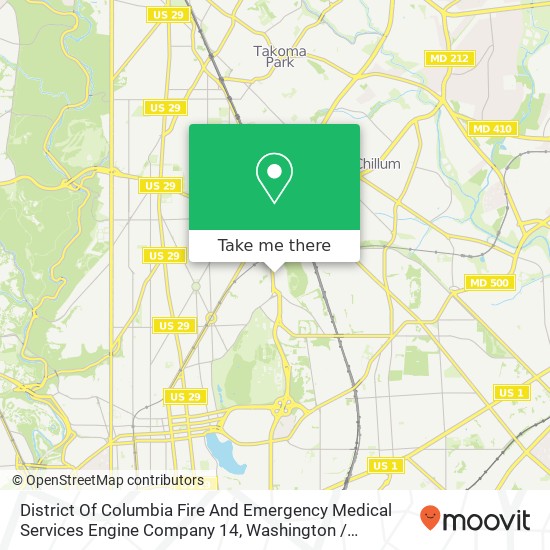 District Of Columbia Fire And Emergency Medical Services Engine Company 14 map