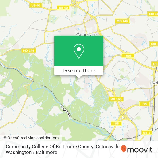 Community College Of Baltimore County: Catonsville map