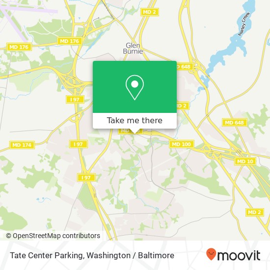 Mapa de Tate Center Parking