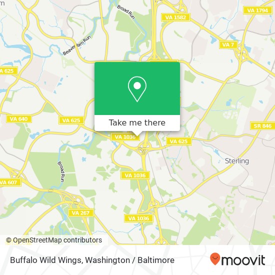 Buffalo Wild Wings map