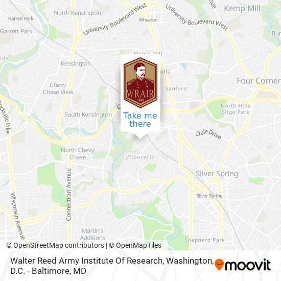 Walter Reed Army Institute Of Research map