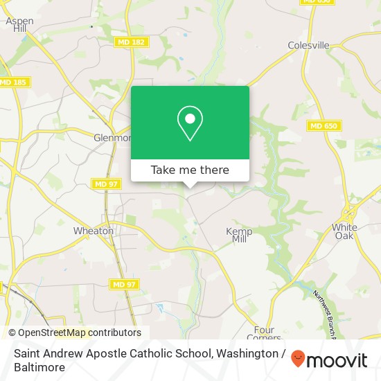 Saint Andrew Apostle Catholic School map