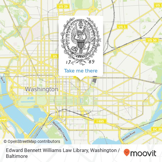 Edward Bennett Williams Law Library map