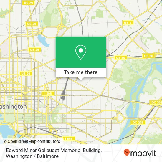 Mapa de Edward Miner Gallaudet Memorial Building
