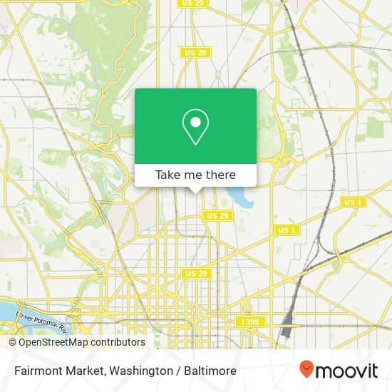 Mapa de Fairmont Market