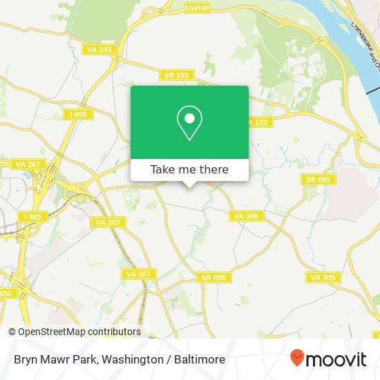 Mapa de Bryn Mawr Park