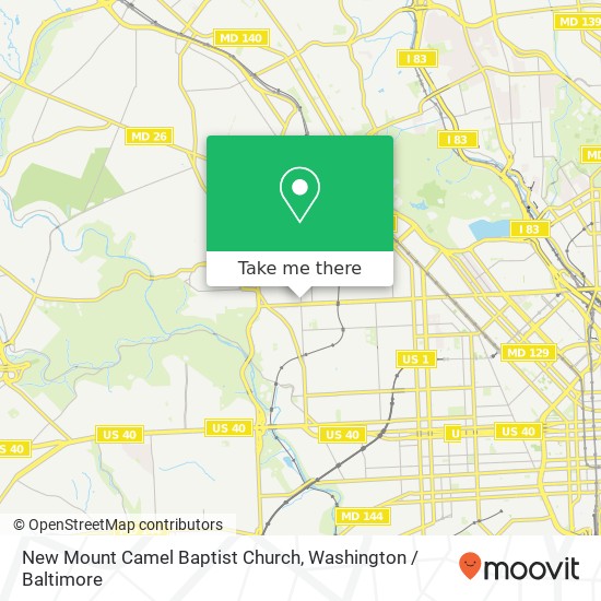 Mapa de New Mount Camel Baptist Church
