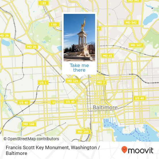 Francis Scott Key Monument map