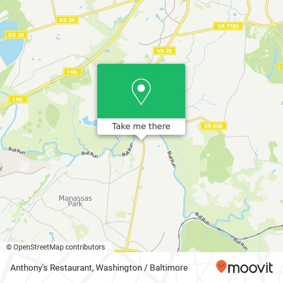 Anthony's Restaurant map