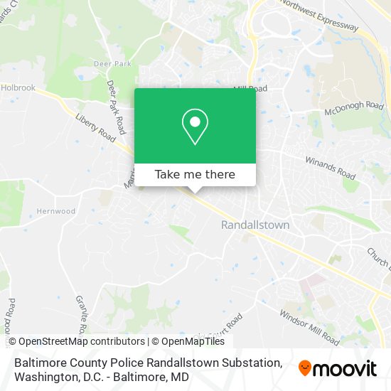 Mapa de Baltimore County Police Randallstown Substation