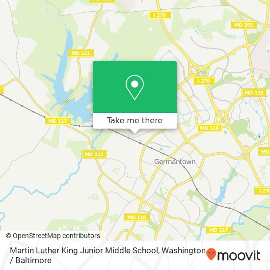 Mapa de Martin Luther King Junior Middle School
