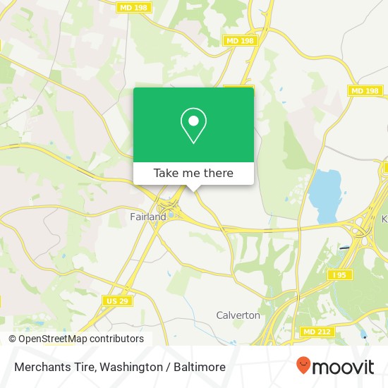 Mapa de Merchants Tire