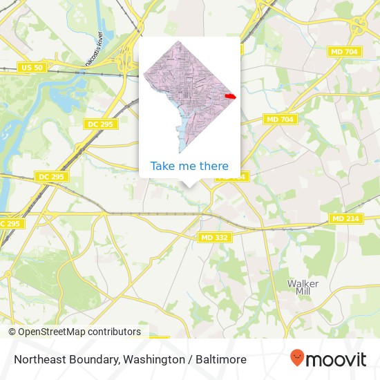 Northeast Boundary map