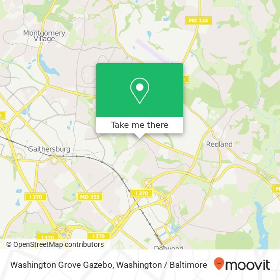 Washington Grove Gazebo map
