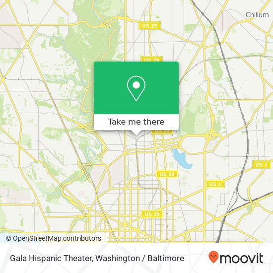 Mapa de Gala Hispanic Theater