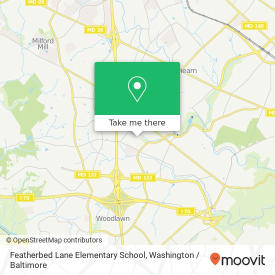 Mapa de Featherbed Lane Elementary School