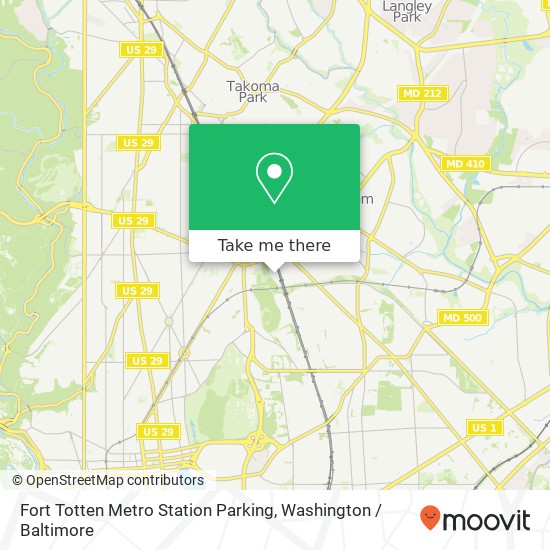 Fort Totten Metro Station Parking map