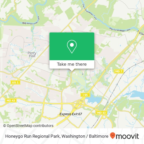 Mapa de Honeygo Run Regional Park