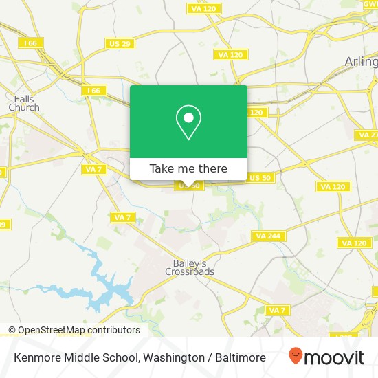 Kenmore Middle School map