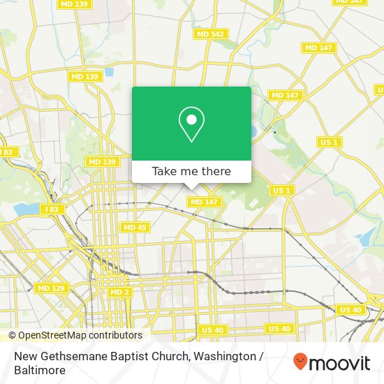 New Gethsemane Baptist Church map