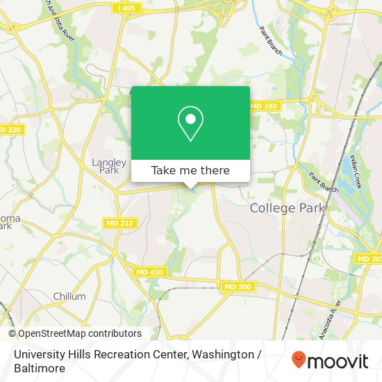 Mapa de University Hills Recreation Center