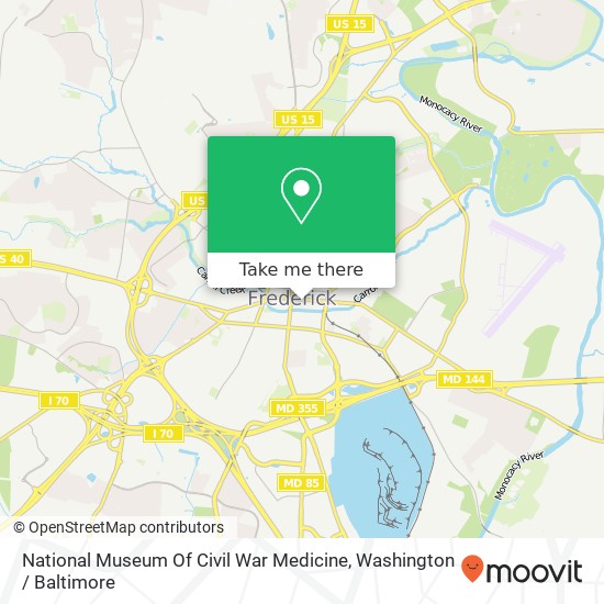 Mapa de National Museum Of Civil War Medicine