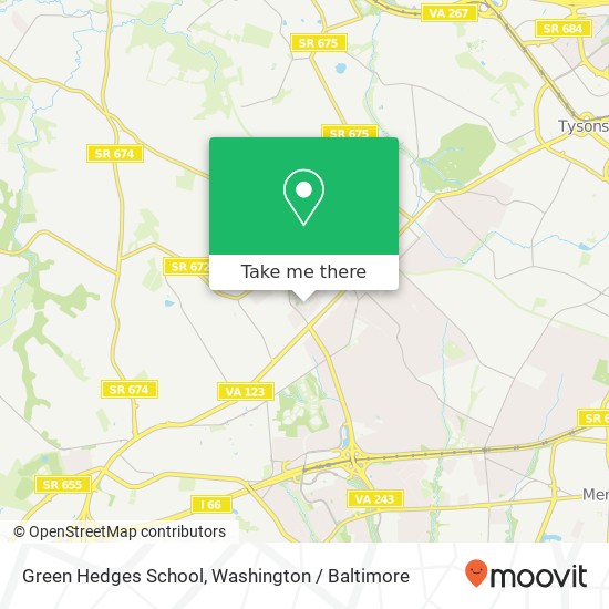 Mapa de Green Hedges School
