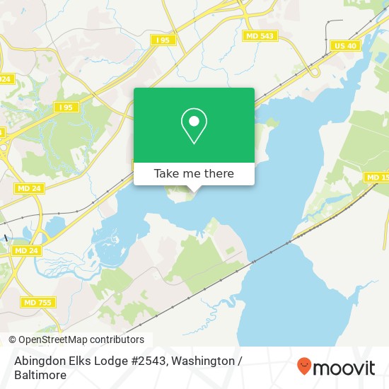 Mapa de Abingdon Elks Lodge #2543