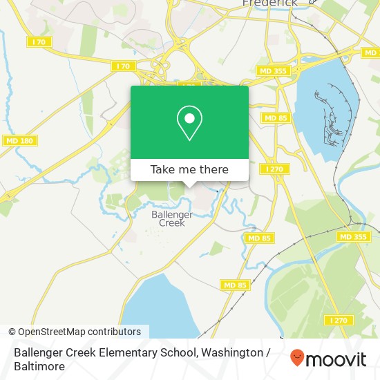 Ballenger Creek Elementary School map